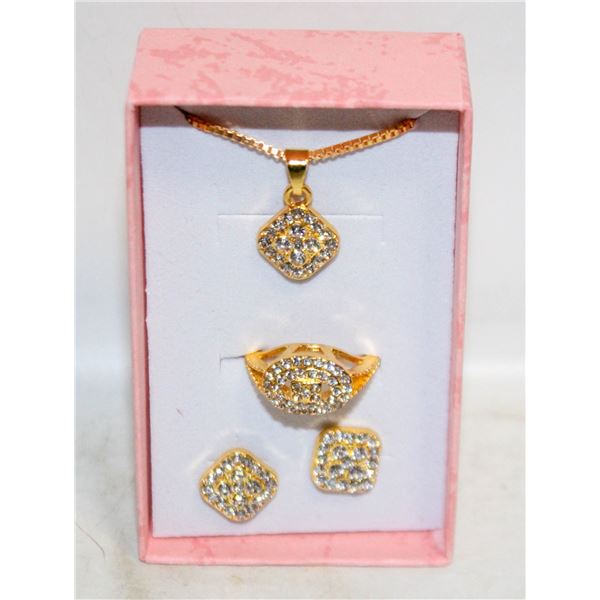 NEW NECKLACE AND RING WITH EARRINGS