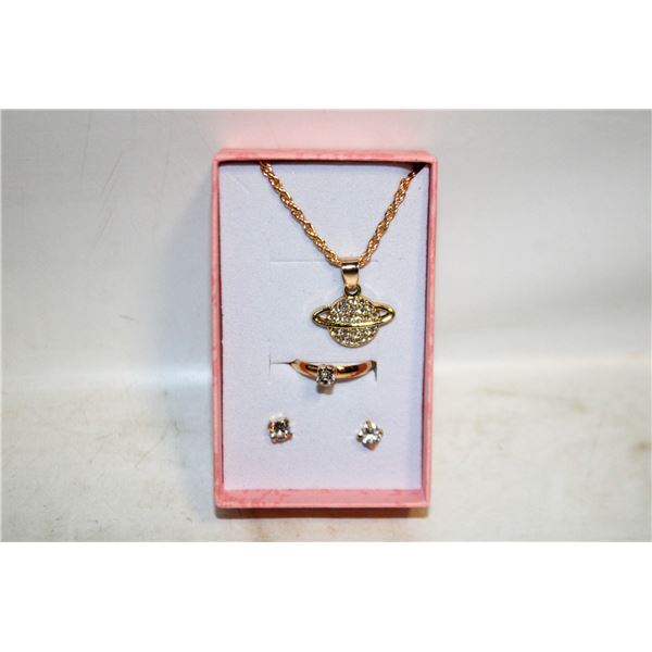 NEW NECKLACE AND RING WITH EARRINGS