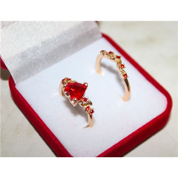 NEW 2PCS/SET RING SET SZ9