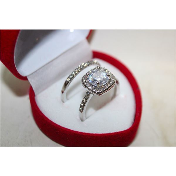 NEW 2PCS/SET RING SET SZ8