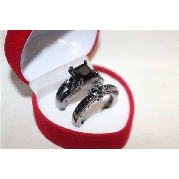 NEW 2PCS/SET RING SET SZ8