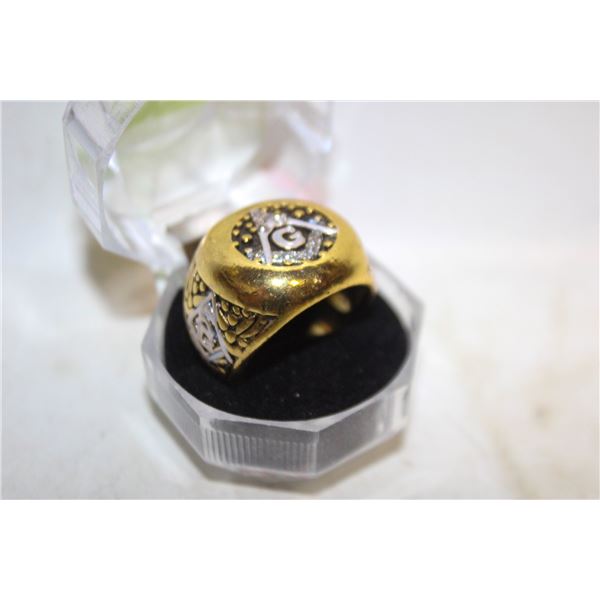 NEW MENS FREEMASON RING SIZE 11