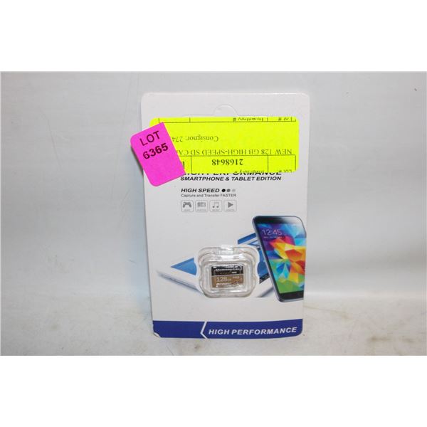 NEW 128 GB HIGH-SPEED SD CARD,