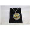 Image 1 : NEW 2D FLAT ELEGANT GLASS ALLOY CIRCULAR EGYPTIAN