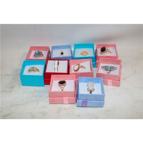 LOT OF 10 ESTATE WAMENS RINGS