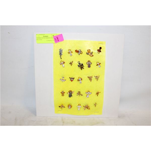 25 ENAMELED GUARDIAN ANGEL LAPEL PINS