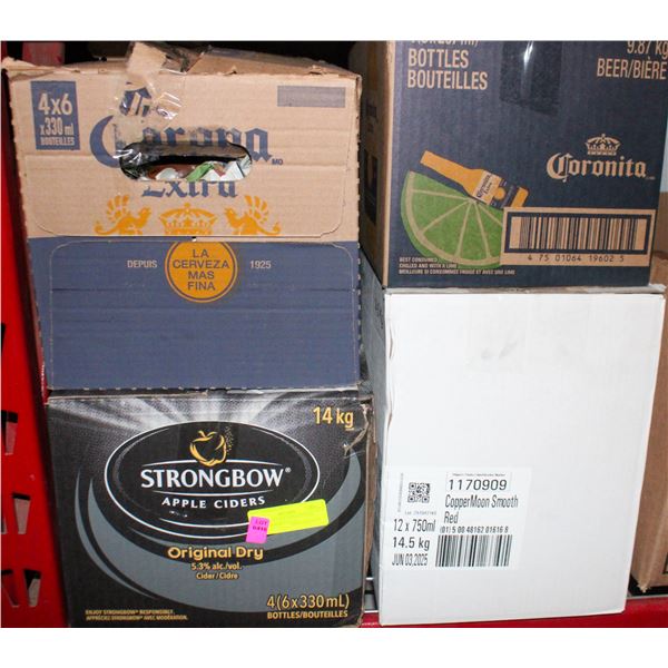 4 BOXES OF MIXED MINIATURE COLLECTOR BOTTLES