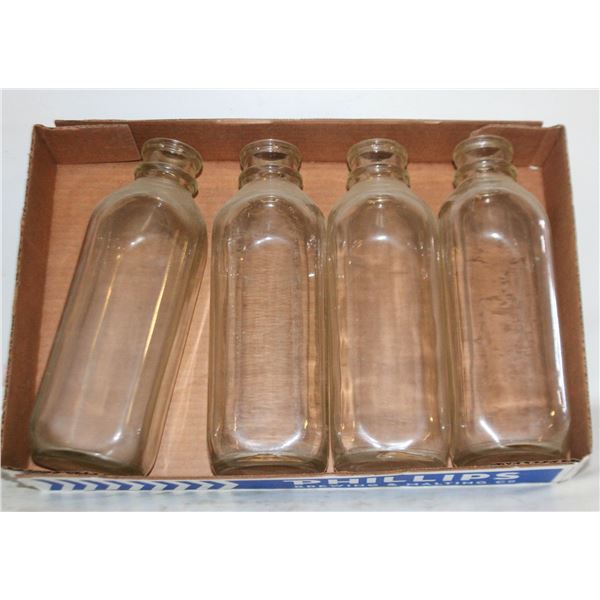 VINTAGE GLASS MILK BOTTLES