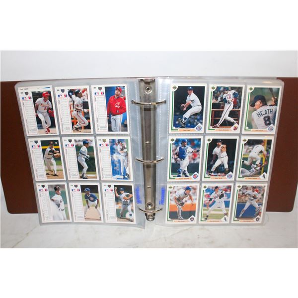 BASEBALL CARDS - BINDER OF 1991 UPPER DECK CARDS