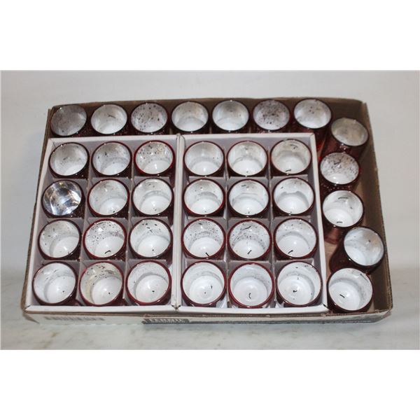 36 ROSE GOLD MERCURY GLASS CANDLE HOLDERS