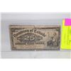 Image 1 : ANTIQUE CANADIAN SHIN PLASTER 25 C NOTE