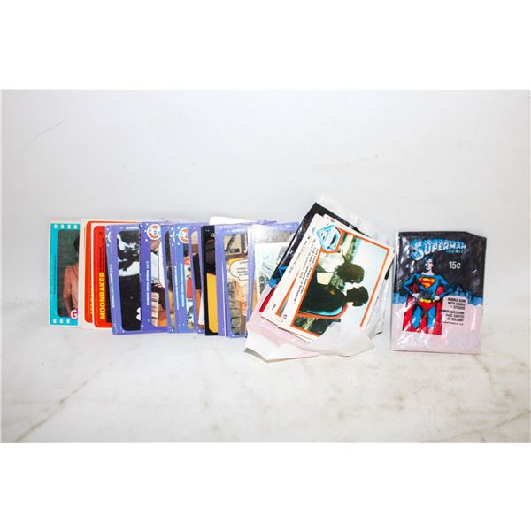 LOT OF 1970S SUPERMAN & OTHER CARDS
