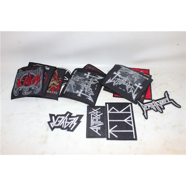 LOT OF ROCK AND-ROLL JACKET PATCHES