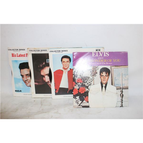 ELVIS PRESLEY 45'S SET OF 4 VINYL RECORDS