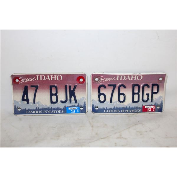 IDAHO MOTORCYCLE LICENSE PLATES