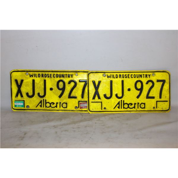 MATCHING ALBERTA LICENSE PLATES