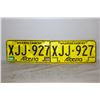 Image 1 : MATCHING ALBERTA LICENSE PLATES