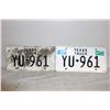 Image 1 : MATCHING TEXAS TRUCK LICENSE PLATES