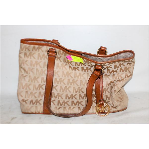 REPLICA MICHAEL KORS BEIGE MK PRINT