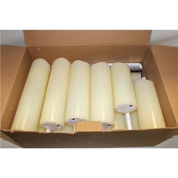 12 PACK REAL WAX FLAMELESS CANDLES