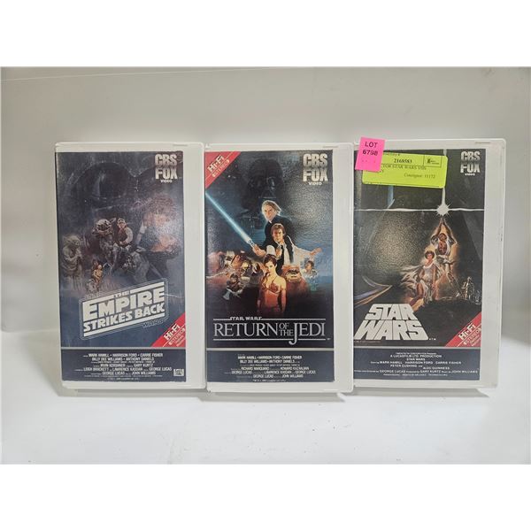 COLLECTOR STAR WARS VHS TRILOGY