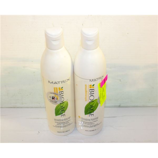 2 MATRIX BIOLAGE SMOOTHING SHAMPOO 500 ML BOTTLES