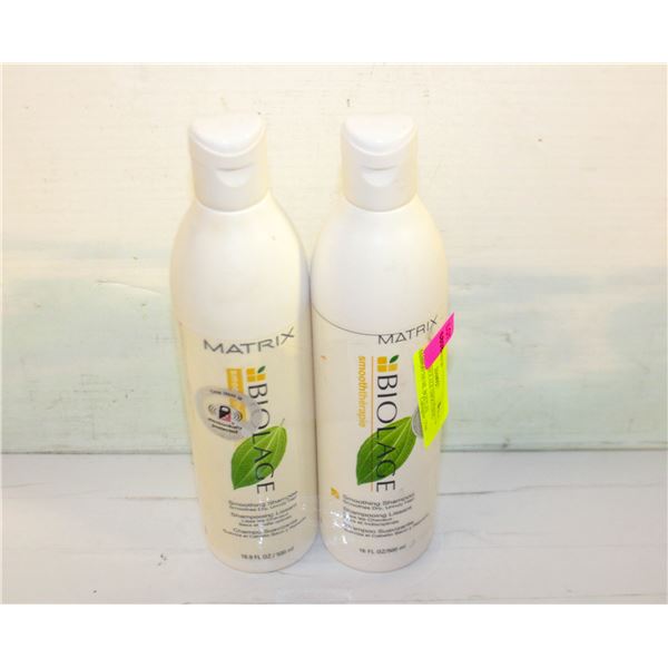 2 MATRIX BIOLAGE SMOOTHING SHAMPOO 500 ML BOTTLES