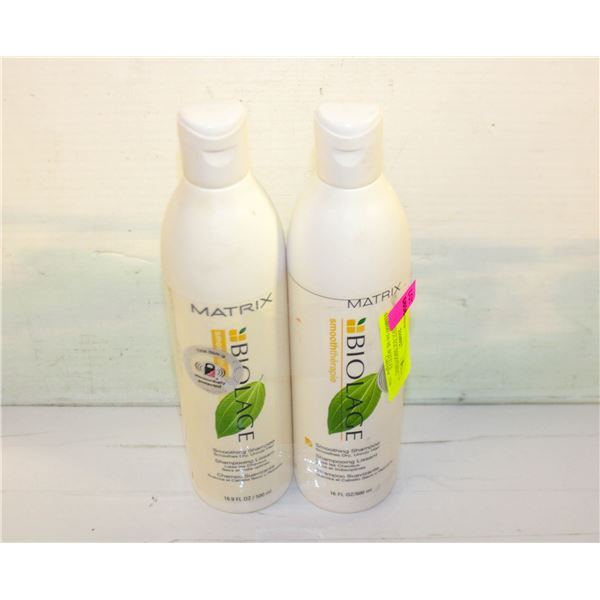 2 MATRIX BIOLAGE SMOOTHING SHAMPOO 500 ML BOTTLES