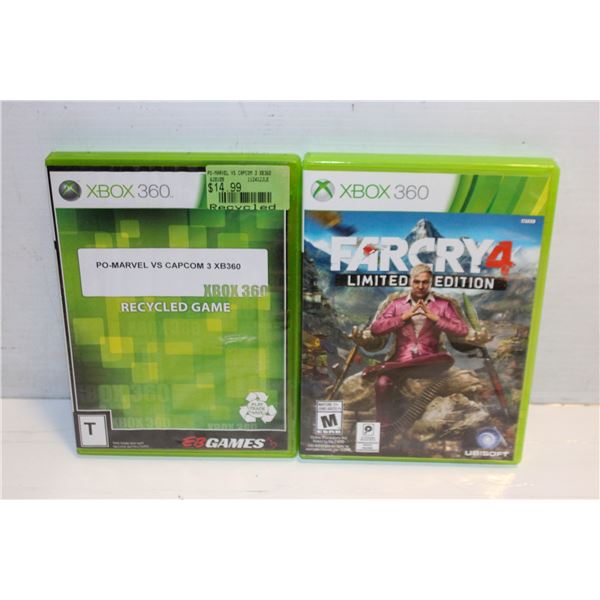 FARCRY 4 + CAPCOM MARVEL XBOX 360 GAMES