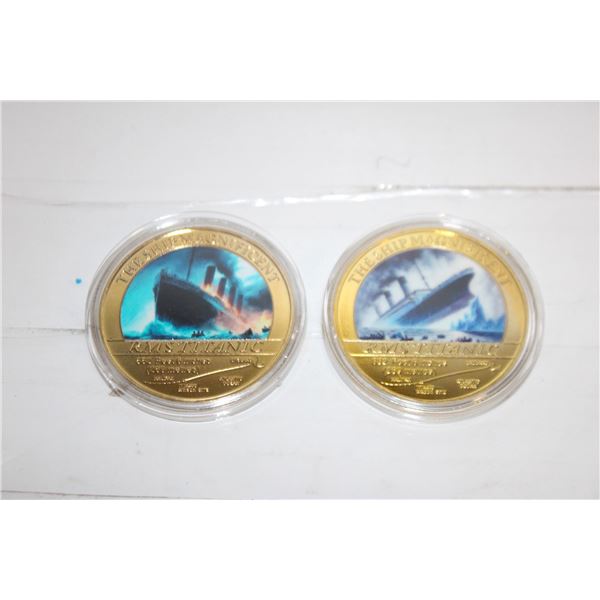 LOT OF TWO TITANIC COMMERATIVE COINS
