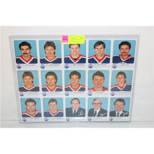 1985-86 UNCUT AUTO-PRINTED SIGNATURES