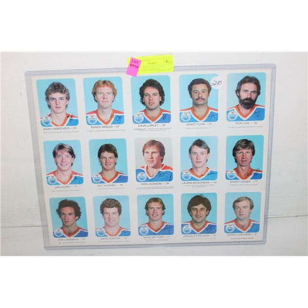 1982-83 UNCUT AUTO-PRINTED SIGNATURES