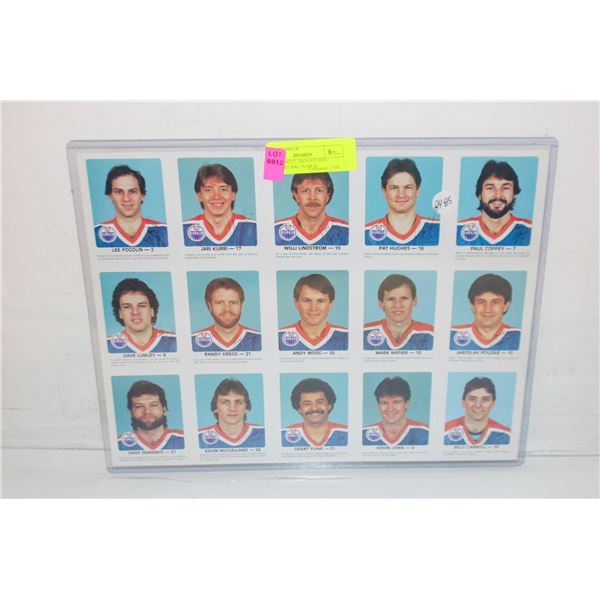 1984-85 UNCUT AUTO-PRINTED SIGNATURES