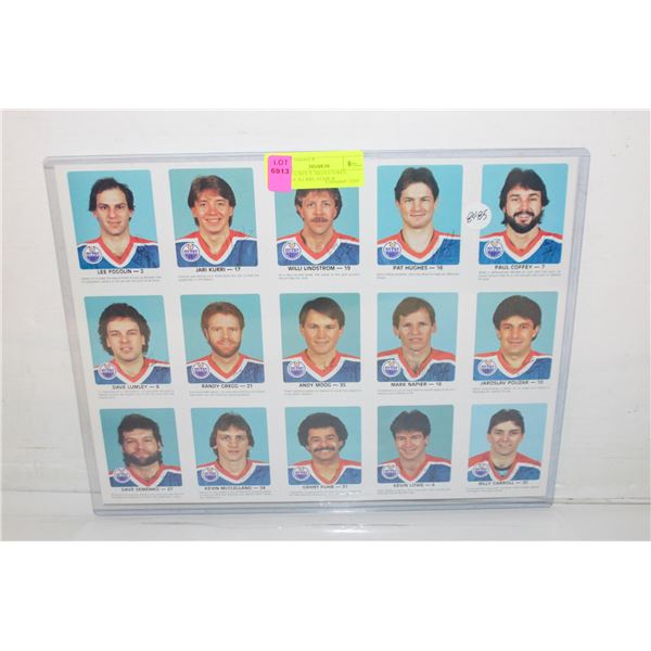 1984-85 UNCUT AUTO-PRINTED SIGNATURES