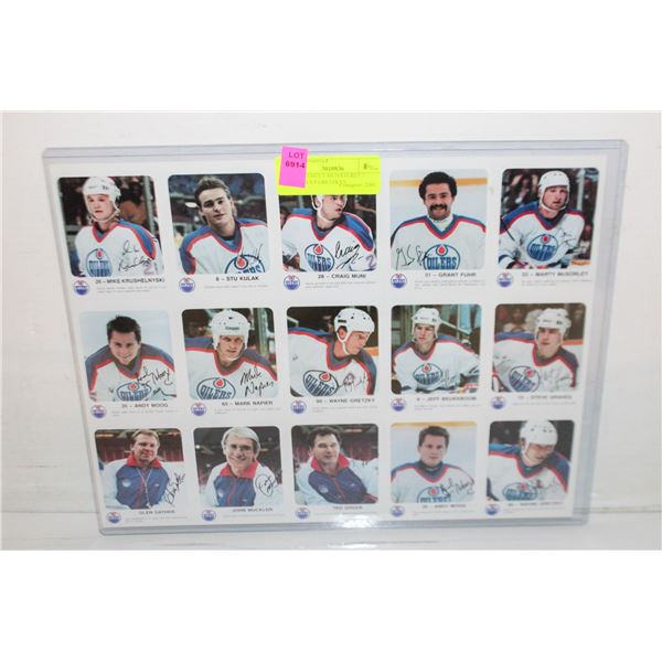 1987-88 UNCUT AUTO-PRINTED SIGNATURES