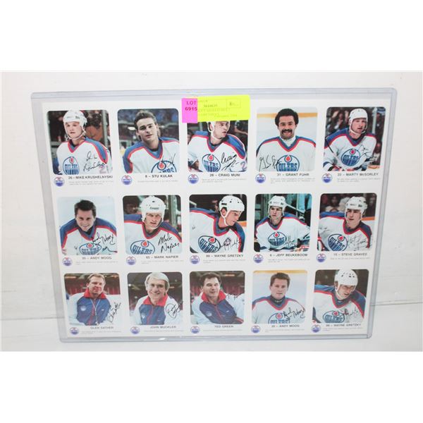 1987-88 UNCUT AUTO-PRINTED SIGNATURES