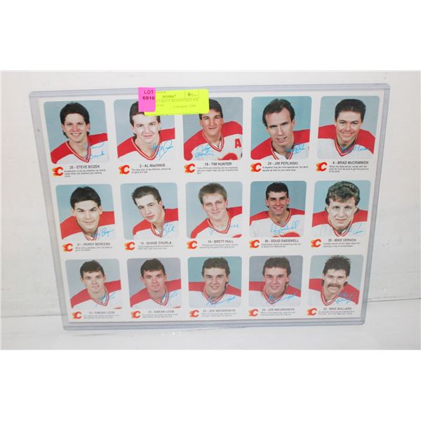 1987-88 UNCUT AUTO-PRINTED SIGNATURES