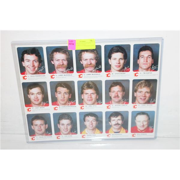 1985-86 UNCUT AUTO-PRINTED SIGNATURES