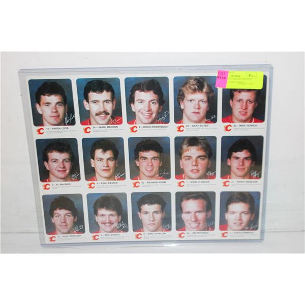 1985-86 UNCUT AUTO-PRINTED SIGNATURE RED