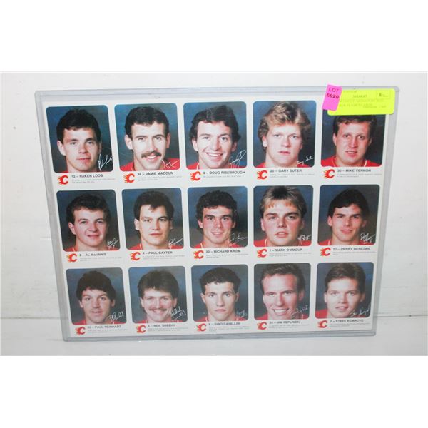 1985-86 UNCUT AUTO-PRINTED SIGNATURE RED