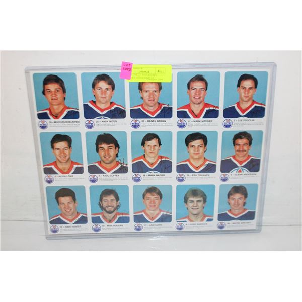 1985-86 UNCUTAUTO-PRINTED SIGNATURES GRETZKY