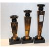 Image 1 : 3PC CANDLE HOLDERS, 1.5 TO 2 FT TALL APPROX