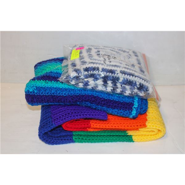 NEW KNITTED BABY BLANKETS ALL TOGETHER-ESTATE