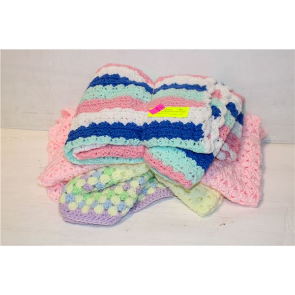 NEW KNITTED BABY BLANKETS ALL TOGETHER-ESTATE