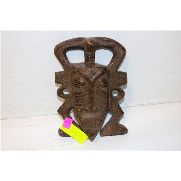 ANTIQUE AFRICAN WOOD CARVED MASK-ESTATE