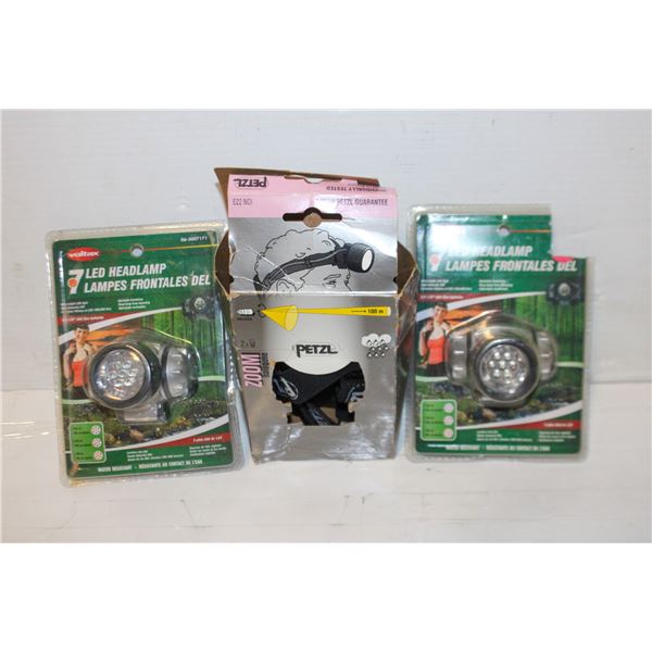 3 HEAD LAMPS TOGETHER-ESTATE