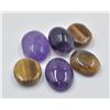Image 1 : #307-NATURAL TIGER EYE/AMETHYST GEMSTONES 63.15CT