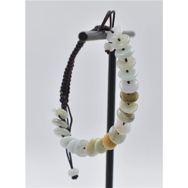 #110-NATURAL JADE JADEITE DONUT BRACELET
