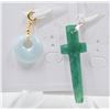 Image 1 : #186-NATURAL JADE JADEITE PENDANT 2PCS