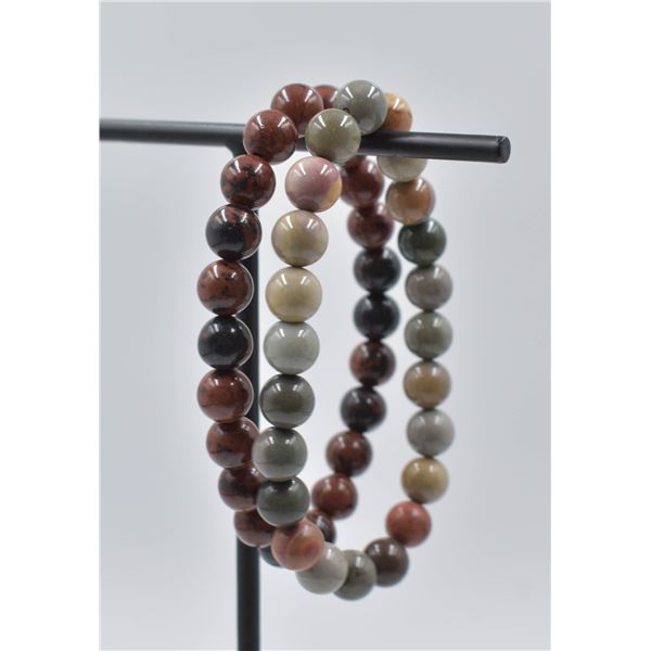 #43-NATURAL RED OBSIDIAN & MULTI-PICASSO JASPER